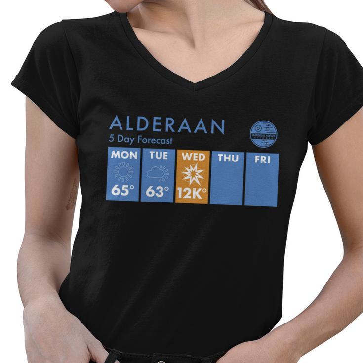 Alderaan 5 Day Forecast Tshirt Women V-Neck T-Shirt