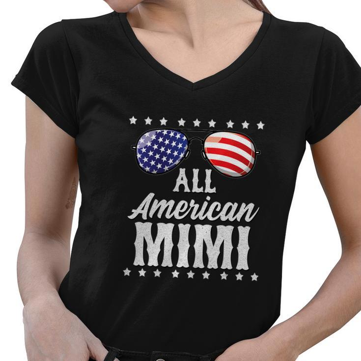 All American Mimi 4Th Of July Women V-Neck T-Shirt