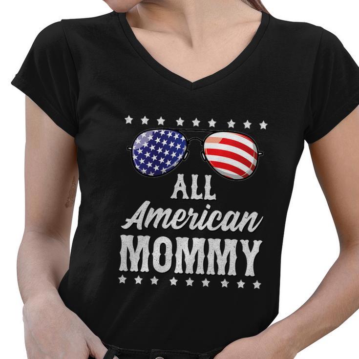 All American Mommy 4Th Of July Independence Women V-Neck T-Shirt