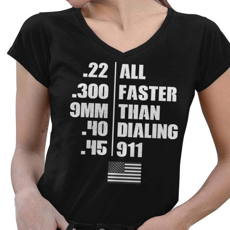 All Faster Than Dialing 911 Tshirt Women V-Neck T-Shirt