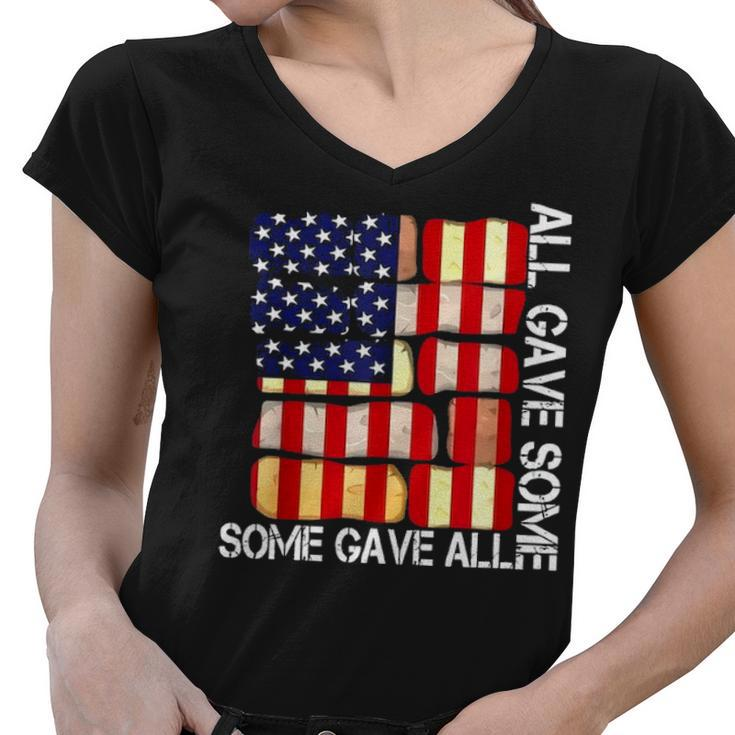 All Gave Some Some Gave All Memorials Day  Women V-Neck T-Shirt