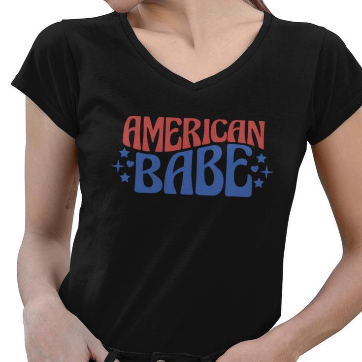 American Babe 4Th Of July V2 Women V-Neck T-Shirt