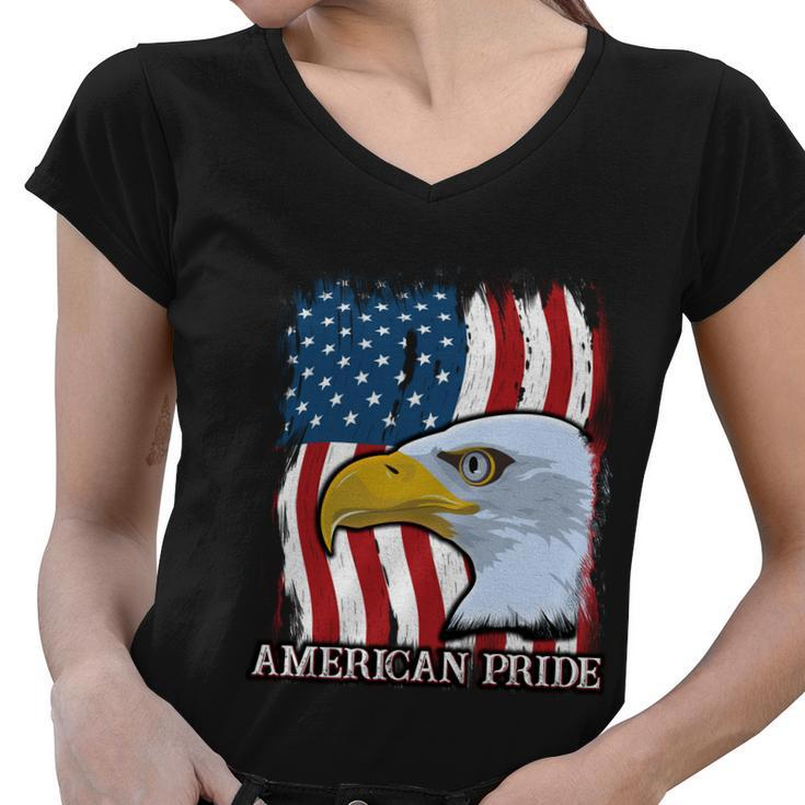 American Flag Eagle Mullet 4Th Of July Merica Pride Gift Women V-Neck T-Shirt
