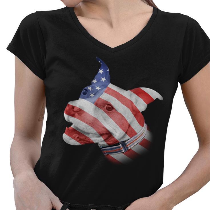 American Pitbull V2 Women V-Neck T-Shirt