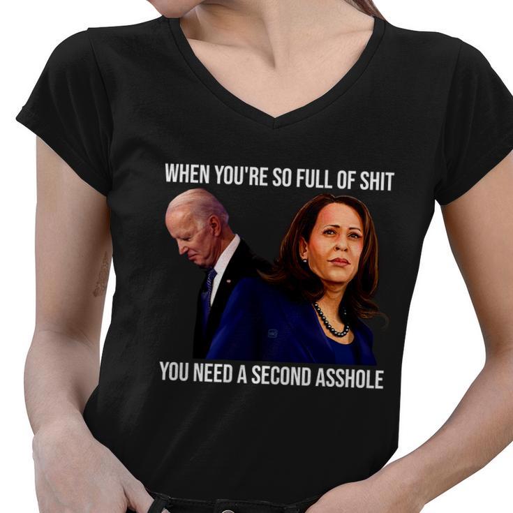 Anti Biden Harris Funny 2021 Anti Biden Shirt Women V-Neck T-Shirt