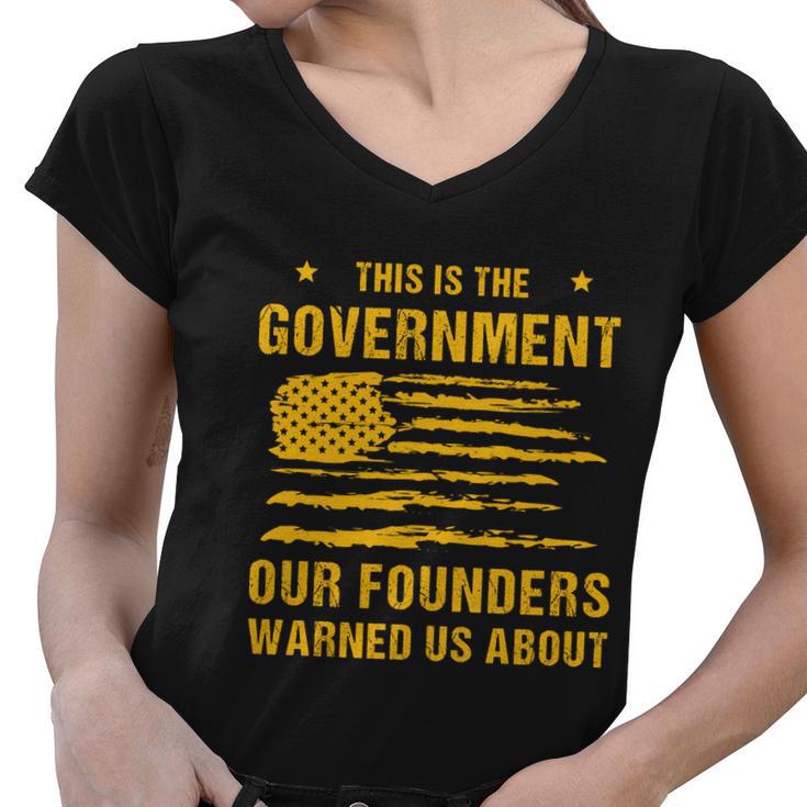 Anti Government Patriotic Americans Vintage  Women V-Neck T-Shirt