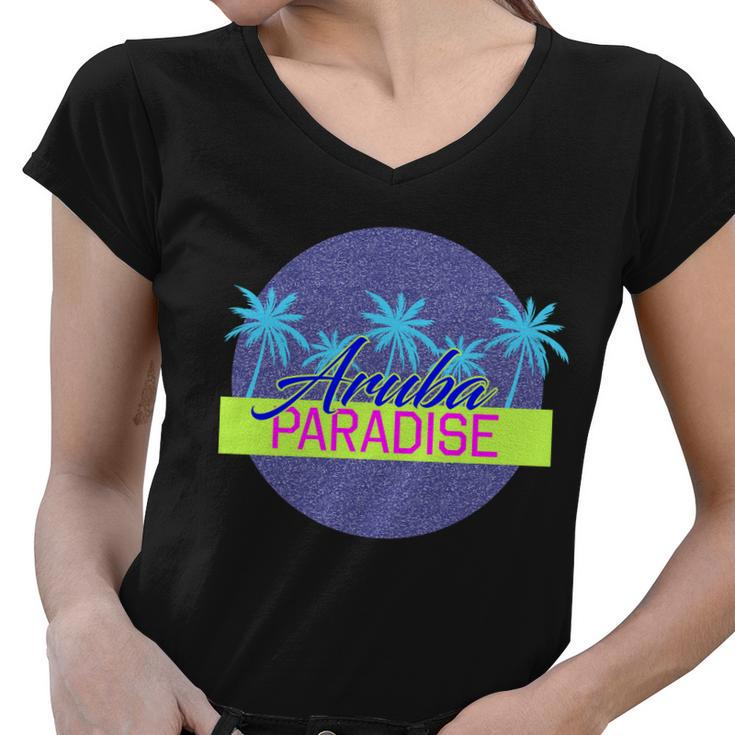 Aruba Paradise Women V-Neck T-Shirt
