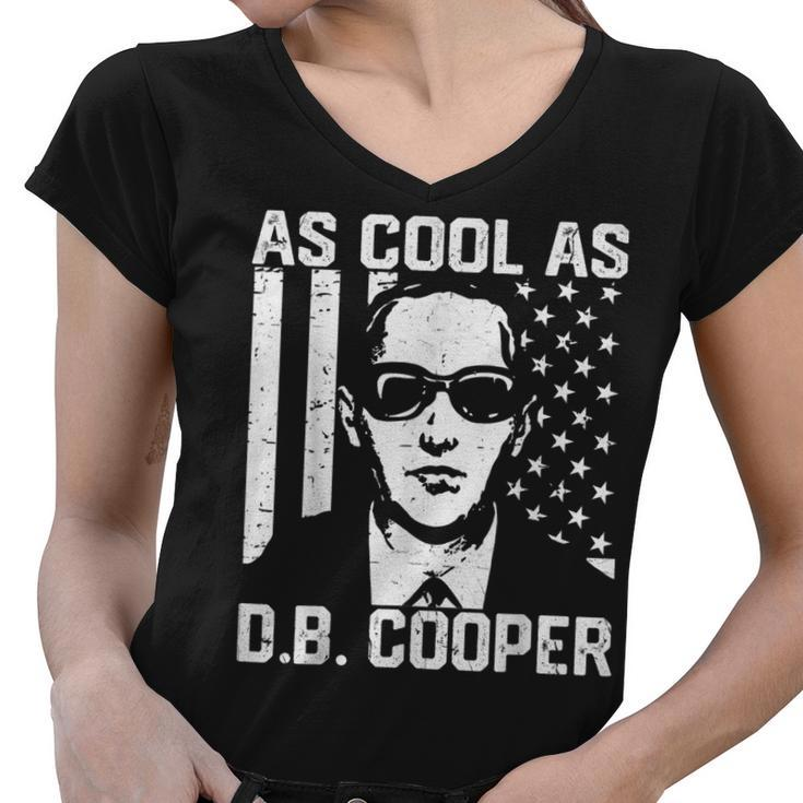 As Cool As D B Cooper Funny Skyjacker Hijack Skydiving   Women V-Neck T-Shirt