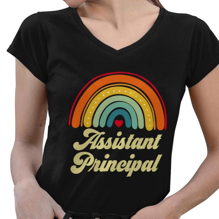 Assistant Principal Vintage Retro Funny Birthday Coworker Cool Gift Graphic Design Printed Casual Daily Basic Women V-Neck T-Shirt