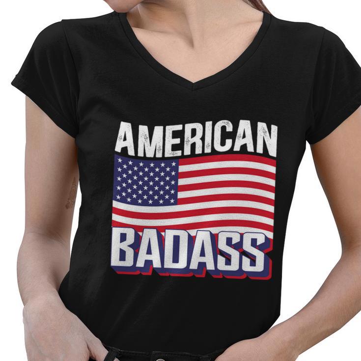 Badass Graphic 4Th Of July Plus Size Women V-Neck T-Shirt