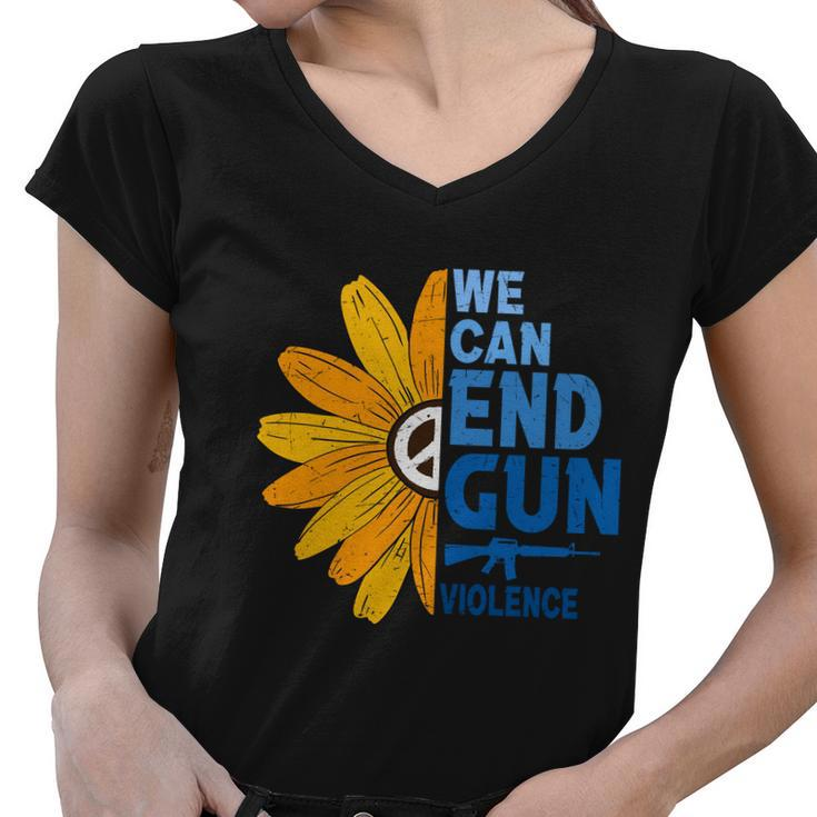Ban Guns End Gun Violence V6 Women V-Neck T-Shirt