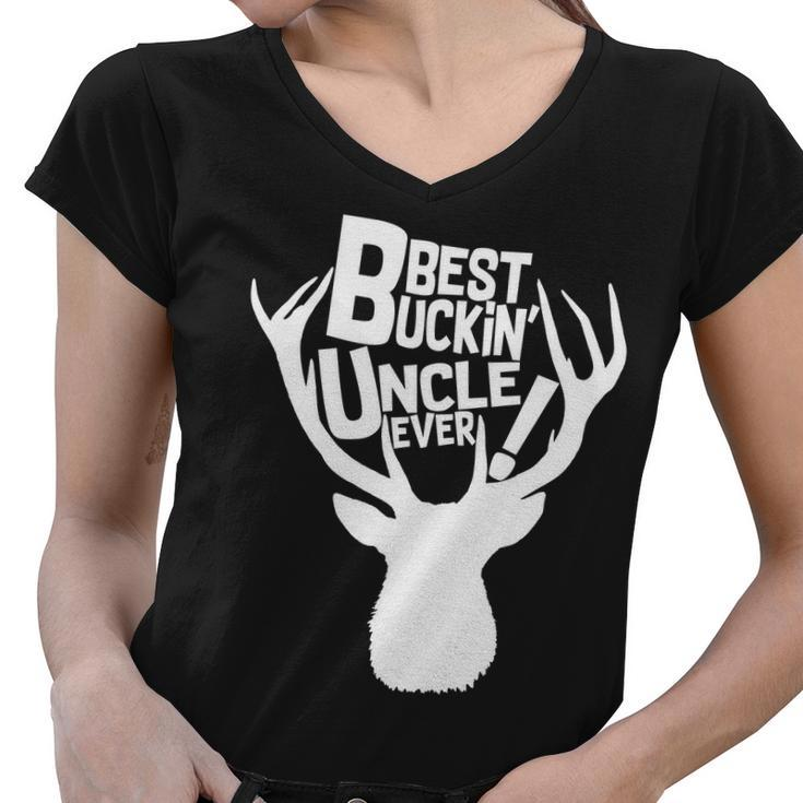 Best Buckin Uncle Ever Tshirt Women V-Neck T-Shirt