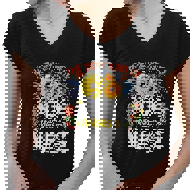 Best Kind Of Mom Raises A Nurse Mothers Day Flowers Rn Gifts V8 Women V-Neck T-Shirt Best Kind Of Mom Raises A Nurse Mothers Day Flowers Rn Gifts V8 Women V-Neck T-Shirt