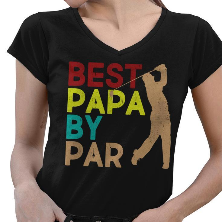 Best Papa By Par Tshirt Women V-Neck T-Shirt