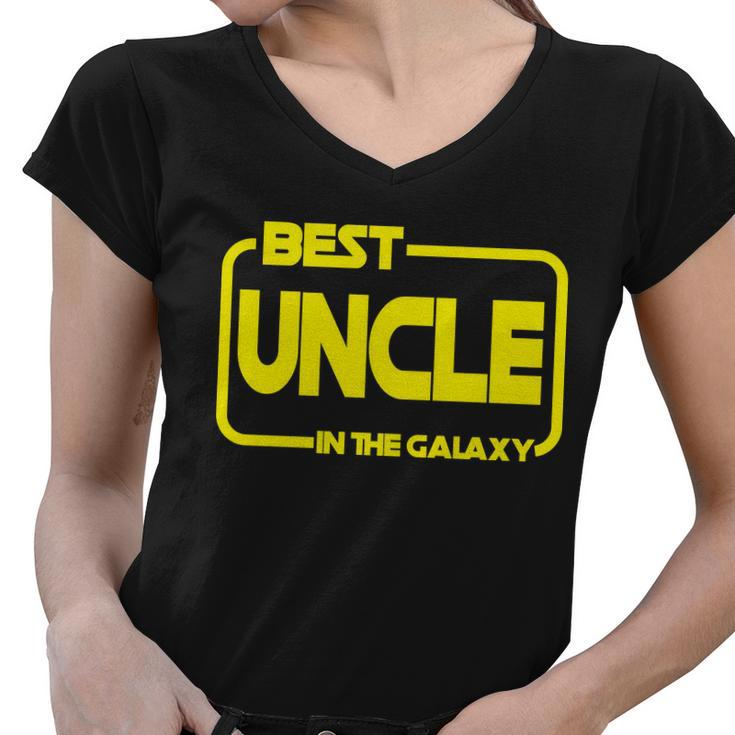 Best Uncle In The Galaxy Funny Tshirt Women V-Neck T-Shirt