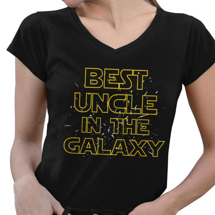 Best Uncle In The Galaxy Tshirt Women V-Neck T-Shirt