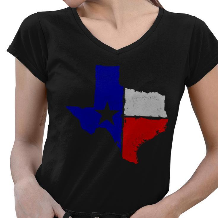 Big Texas Flag Vintage Tshirt Women V-Neck T-Shirt
