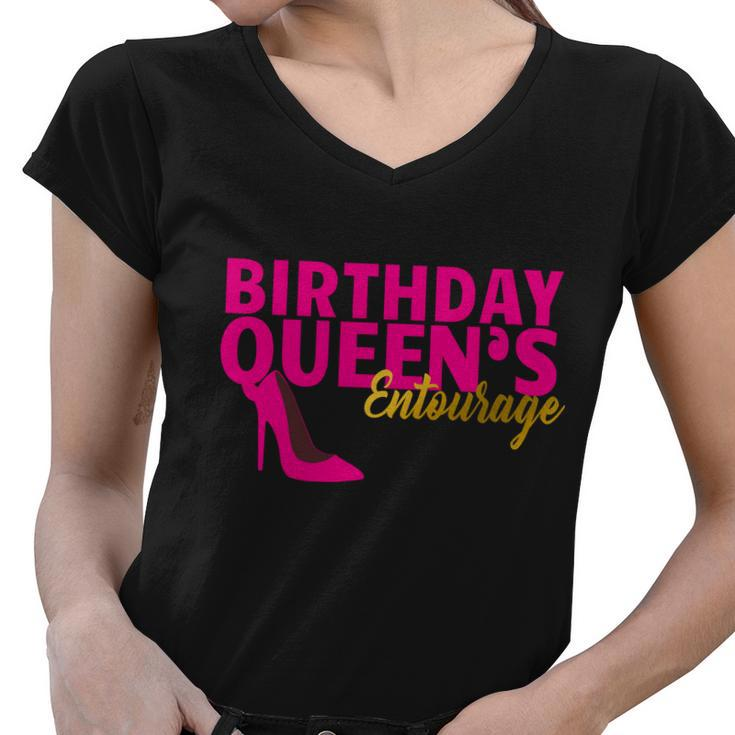 Birthday Queens Entourage Women V-Neck T-Shirt