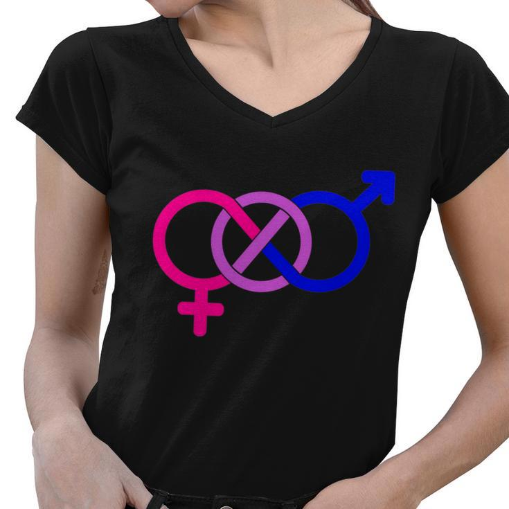 Bisexual Bi Pride Shirt Gay Parade Lgbtq Tshirt Women V-Neck T-Shirt