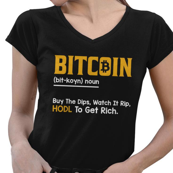 Bitcoin Bit Women V-Neck T-Shirt