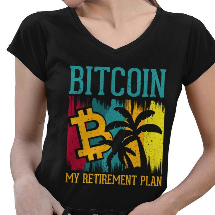 Bitcoin My Retirement Plan S V G Women V-Neck T-Shirt