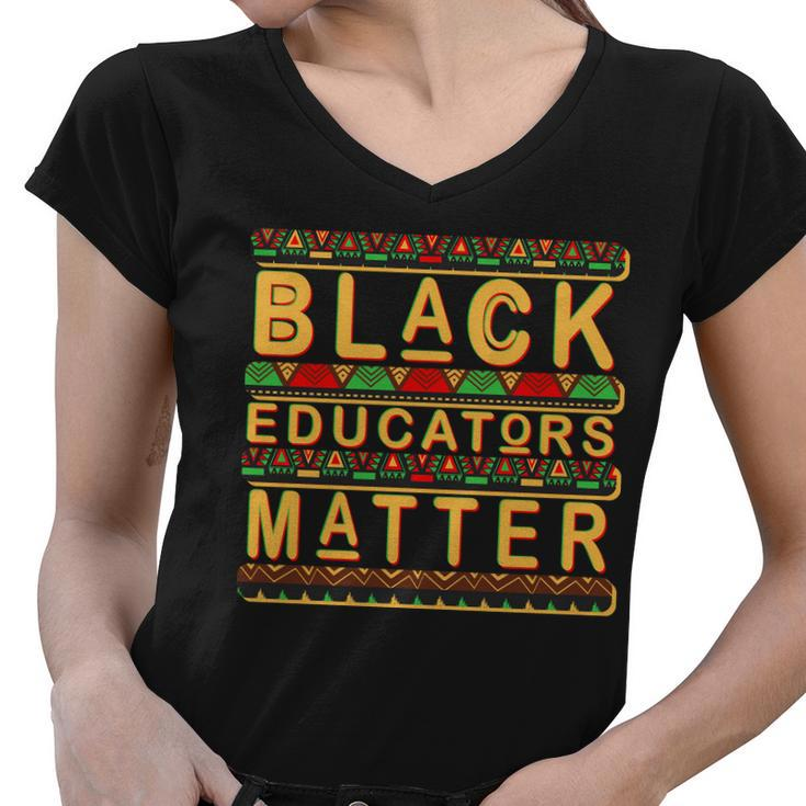 Black Educators Matters Tshirt Women V-Neck T-Shirt