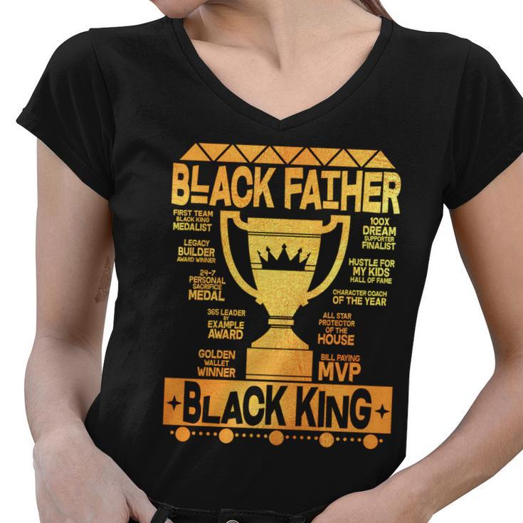 Black Father Black King Tshirt Women V-Neck T-Shirt