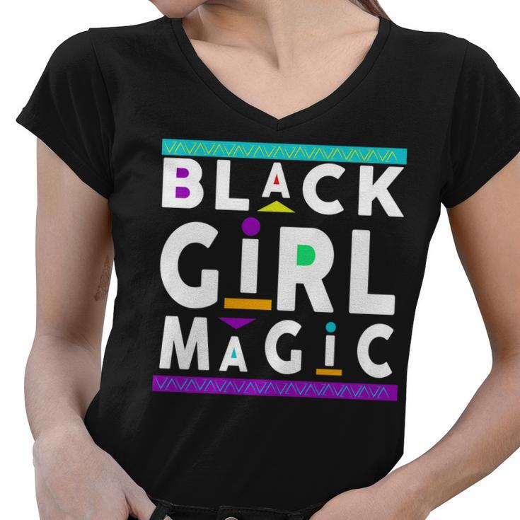 Black Girl Magic V2 Women V-Neck T-Shirt