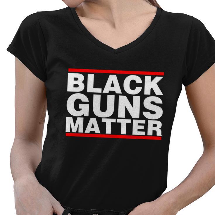 Black Guns Matter Shirt Gift For Gun Owner Tshirt Women V-Neck T-Shirt