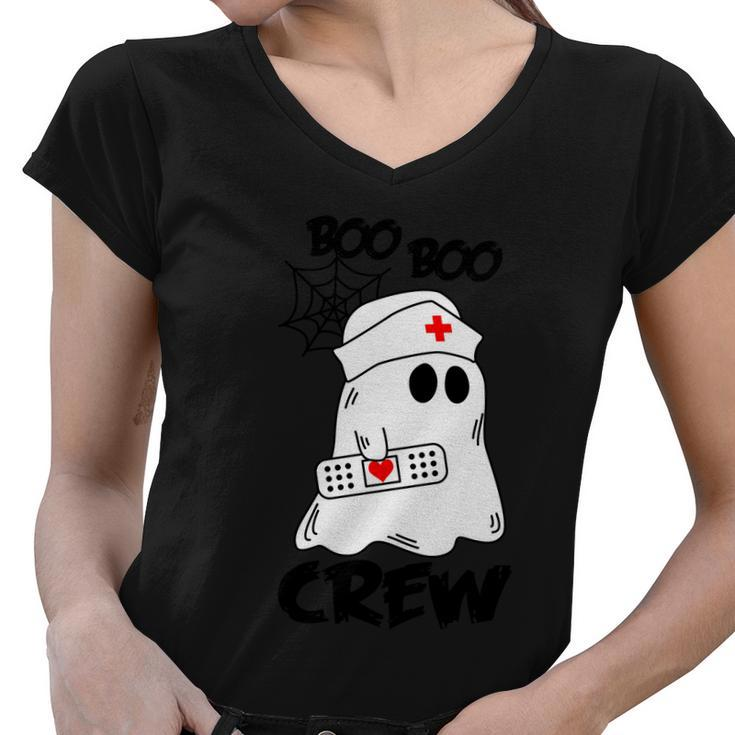 Boo Boo Crew Halloween Quote V4 Women V-Neck T-Shirt