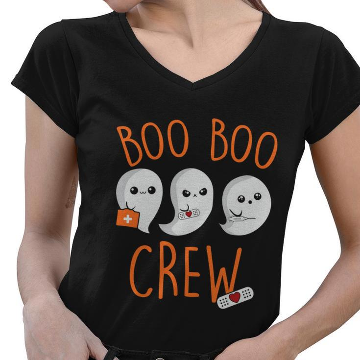 Boo Boo Crew Halloween Quote V8 Women V-Neck T-Shirt