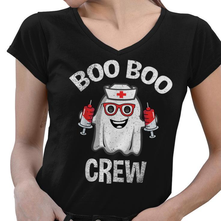 Boo Boo Crew Nurse  Halloween Costume For Womens  Women V-Neck T-Shirt