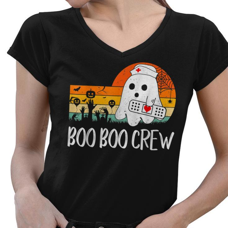 Boo Boo Crew Nurse  Halloween Nurse  For Women  Women V-Neck T-Shirt