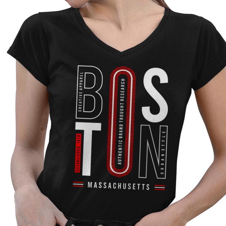 Boston V2 Women V-Neck T-Shirt