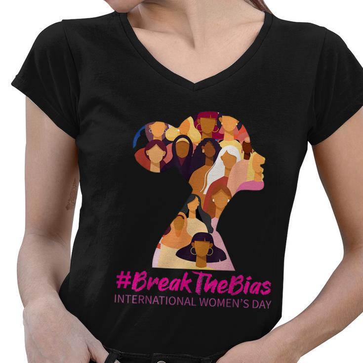 Break The Bias International Womens Day 2022 Gift For Women Tshirt Women V-Neck T-Shirt