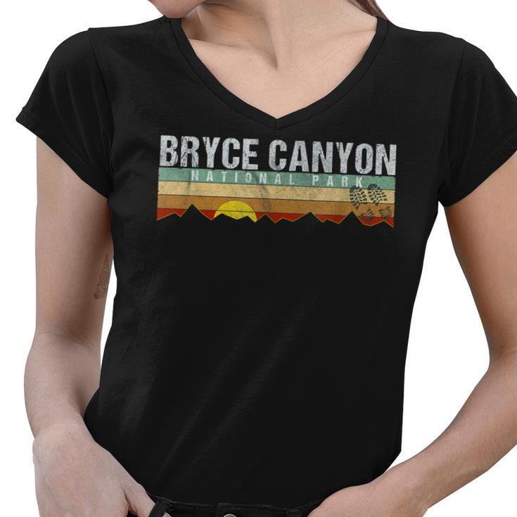 Bryce Canyon National Park  - Utah Camping Hiking  Women V-Neck T-Shirt