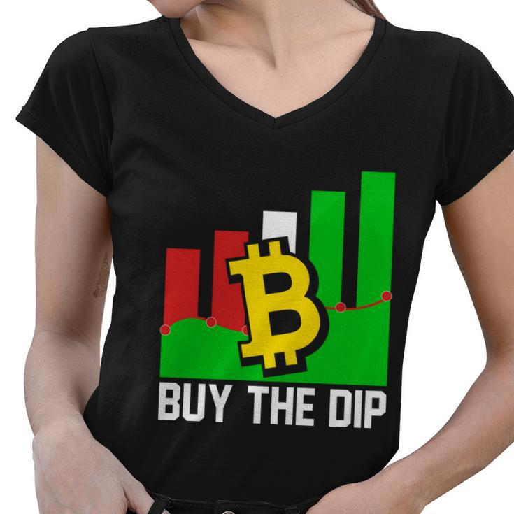 Buy The Dip Blockchain Bitcoin S V G Shirt Women V-Neck T-Shirt