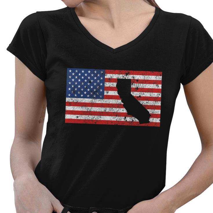 California Los Angeles San Diego San Francisco Fresno Usa Women V-Neck T-Shirt