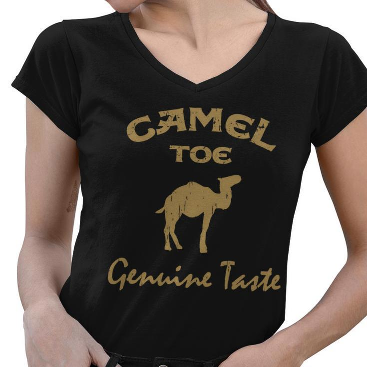 Camel Toe Genuine Taste Funny Women V-Neck T-Shirt