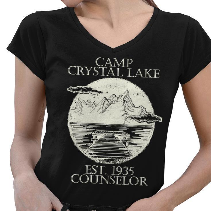 Camp Crystal Lake Counselor Tshirt Women V-Neck T-Shirt