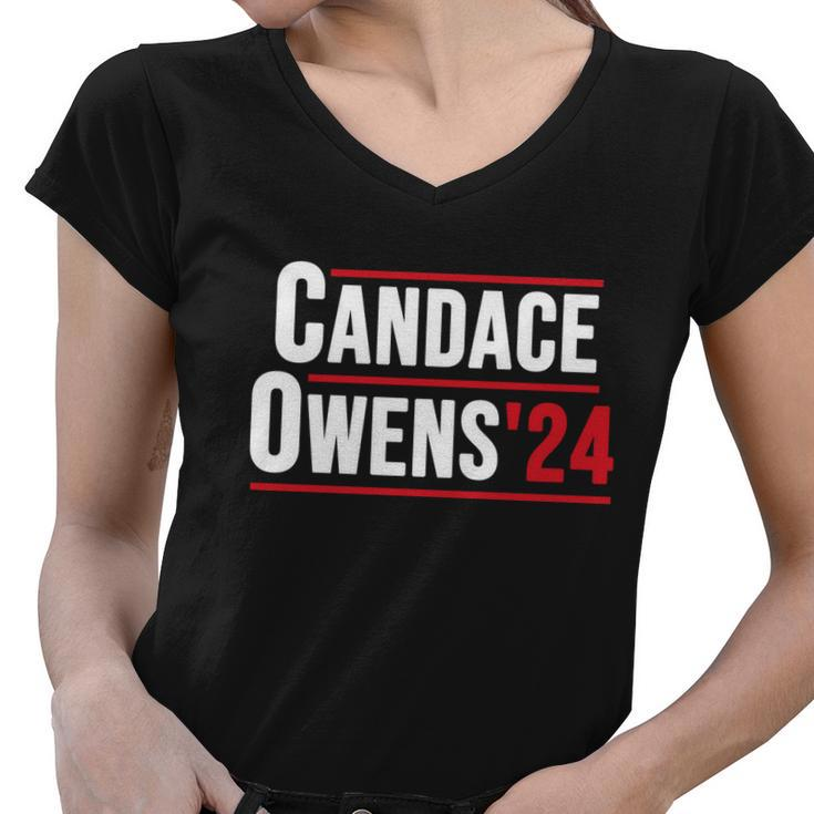 Candace Owens For President 2024 Political Women V-Neck T-Shirt