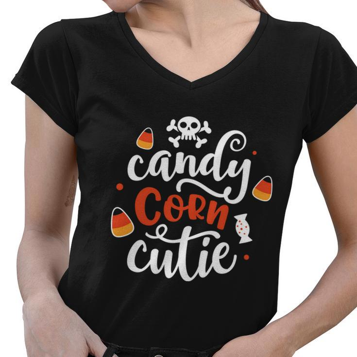 Candy Corn Cutie Halloween Quote V5 Women V-Neck T-Shirt