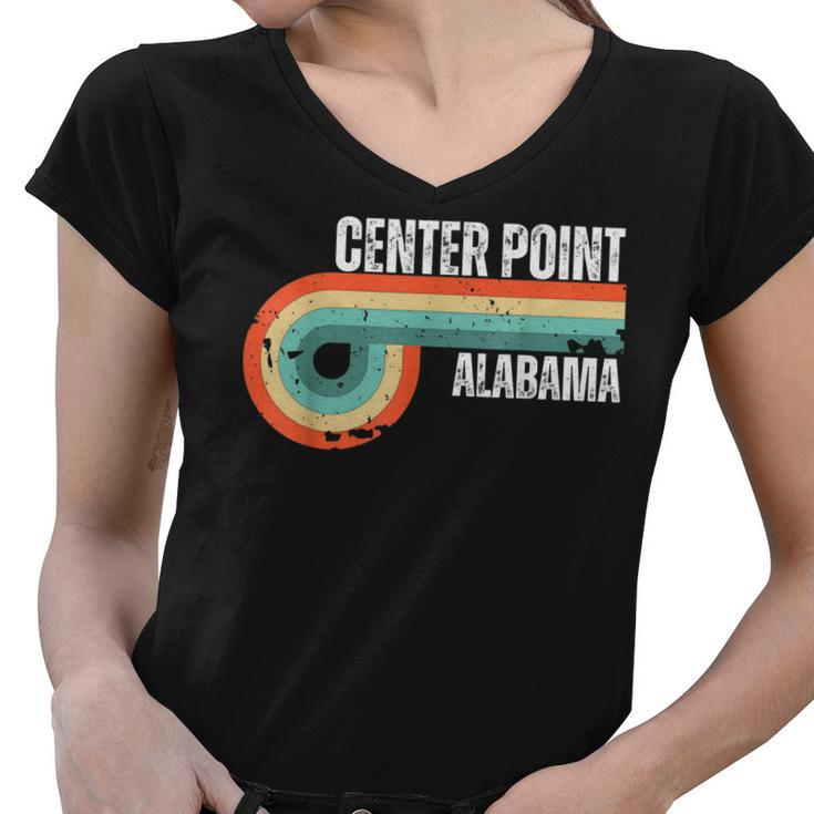 Center Point City Alabama State Vintage Retro Souvenir  Women V-Neck T-Shirt