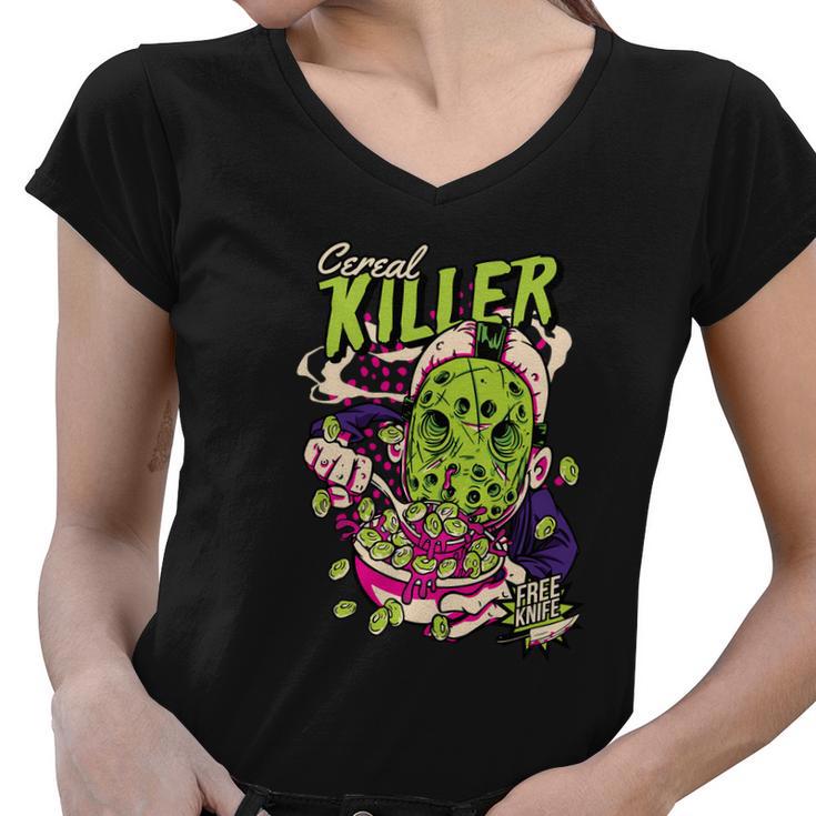 Cereal Killer Funny V2 Women V-Neck T-Shirt