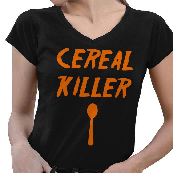 Cereal Killer T Shirt Funny Vintage T Shirts Breakfast T Shirts Women V-Neck T-Shirt