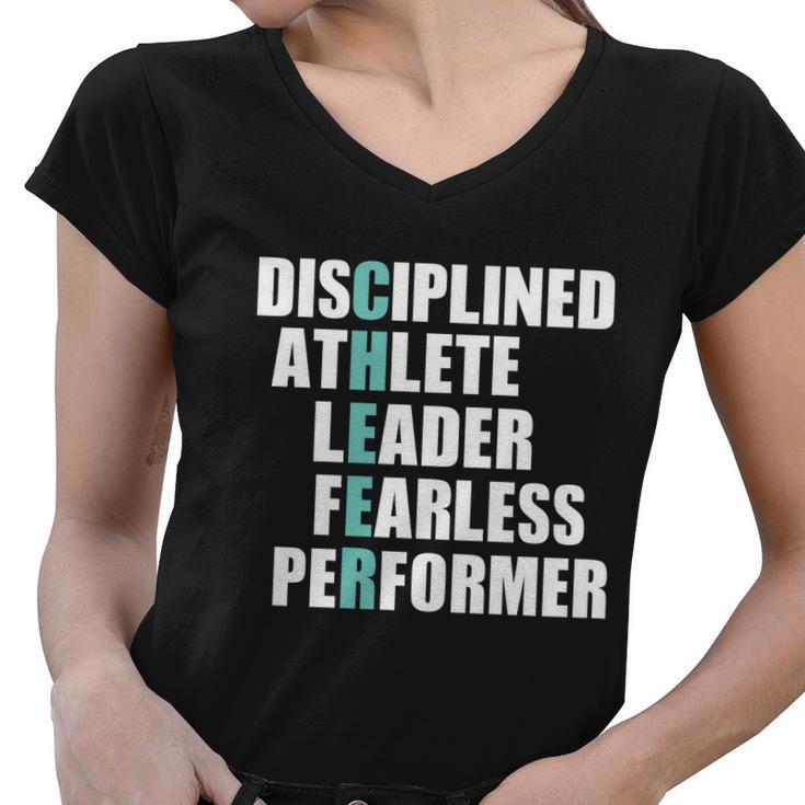 Cheerleader Gift Cheerleading Gift Cheer Teen Coach Mom Women V-Neck T-Shirt