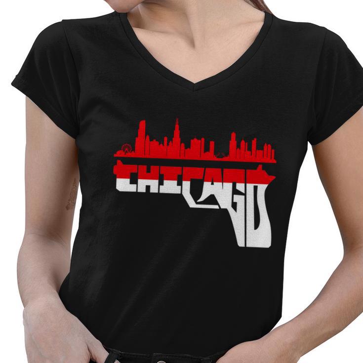 Chicago End Gun Violence Highland Park Women V-Neck T-Shirt