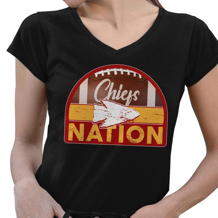 Chiefs Nation Football Women V-Neck T-Shirt