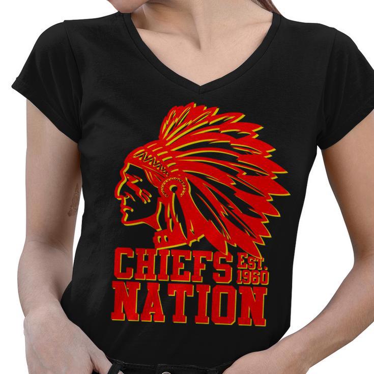 Chiefs Nations Est  Women V-Neck T-Shirt