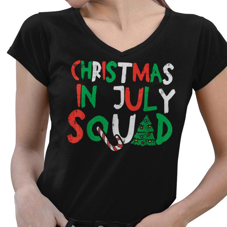 Christmas In July Squad Funny Summer Xmas Men Women Kids  Women V-Neck T-Shirt